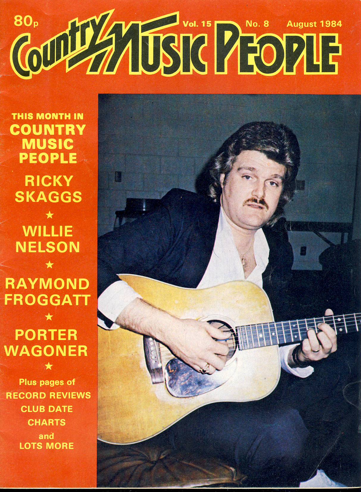 1984 August Country Music People magazine RICKY SKAGGS, WILLIE NELSON ref102312 - Image 2