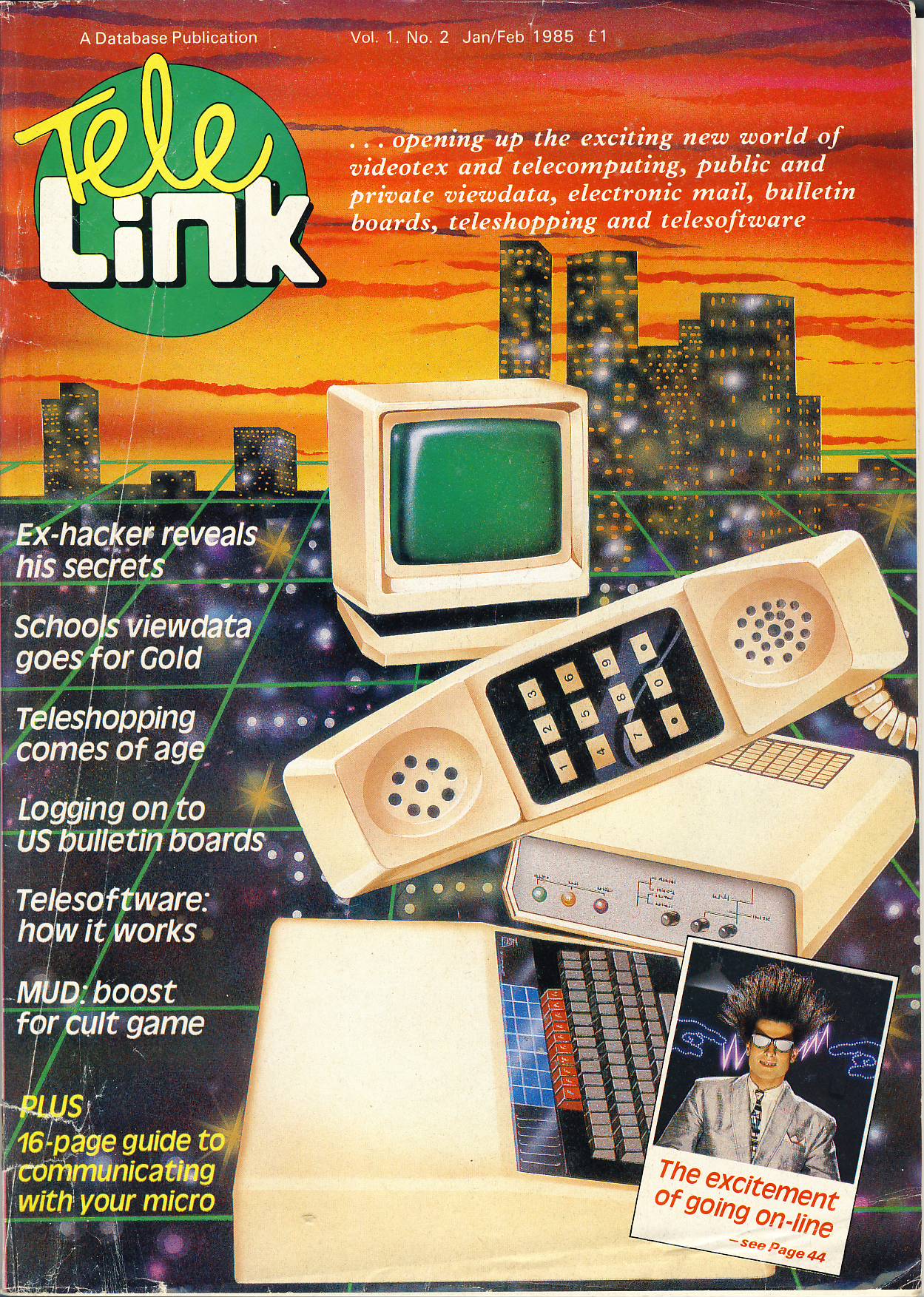 1985 Vol.1 No.2 TeleLink vintage magazine ref102781