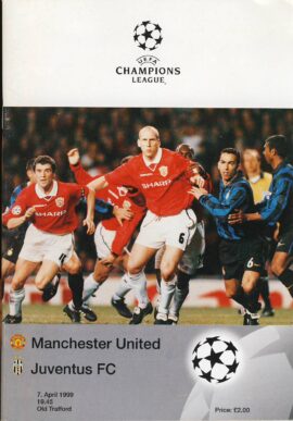 1999 April 7th Man Utd v JUVENTUS FC Champions League Football Programme ref102334