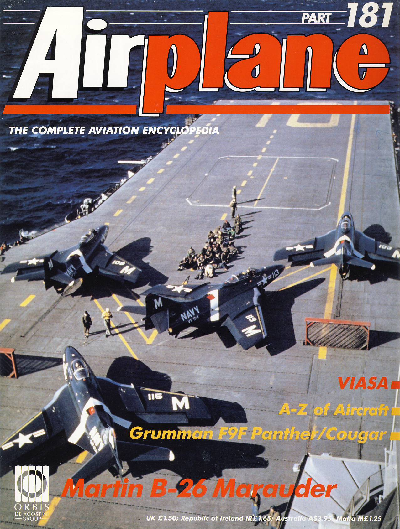 Airplane Magazine part 181 VIASA Grumman F9F Panther Cougar Martin B26 Marauder ORBIS
