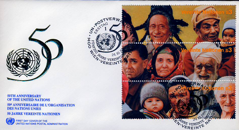 1995 UN United Nations Stamps Cover refUN125