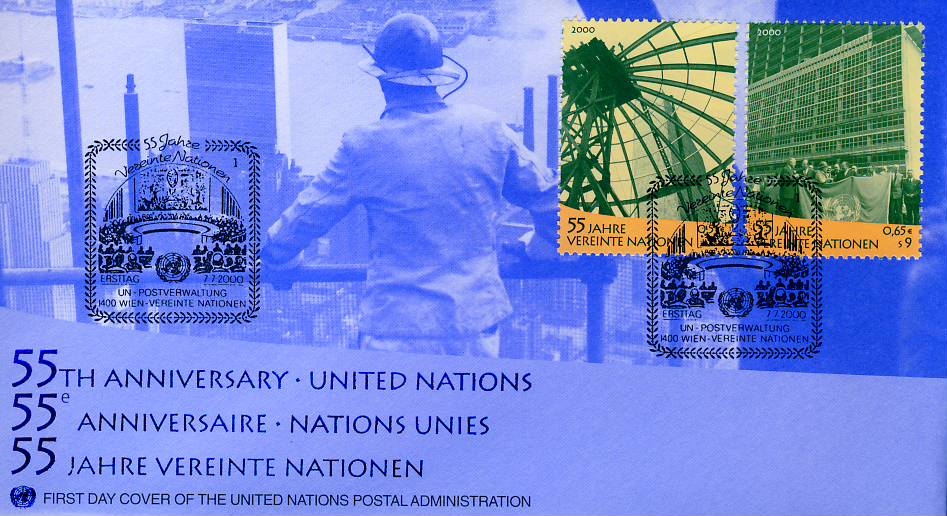 2000 UN United Nations Stamps Cover refUN134