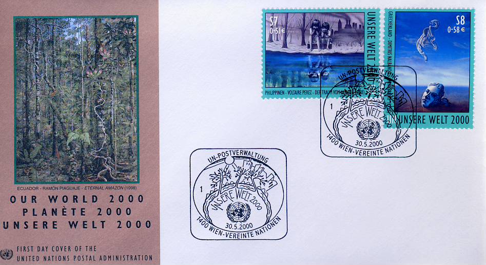 2000 UN United Nations Stamps Cover refUN141
