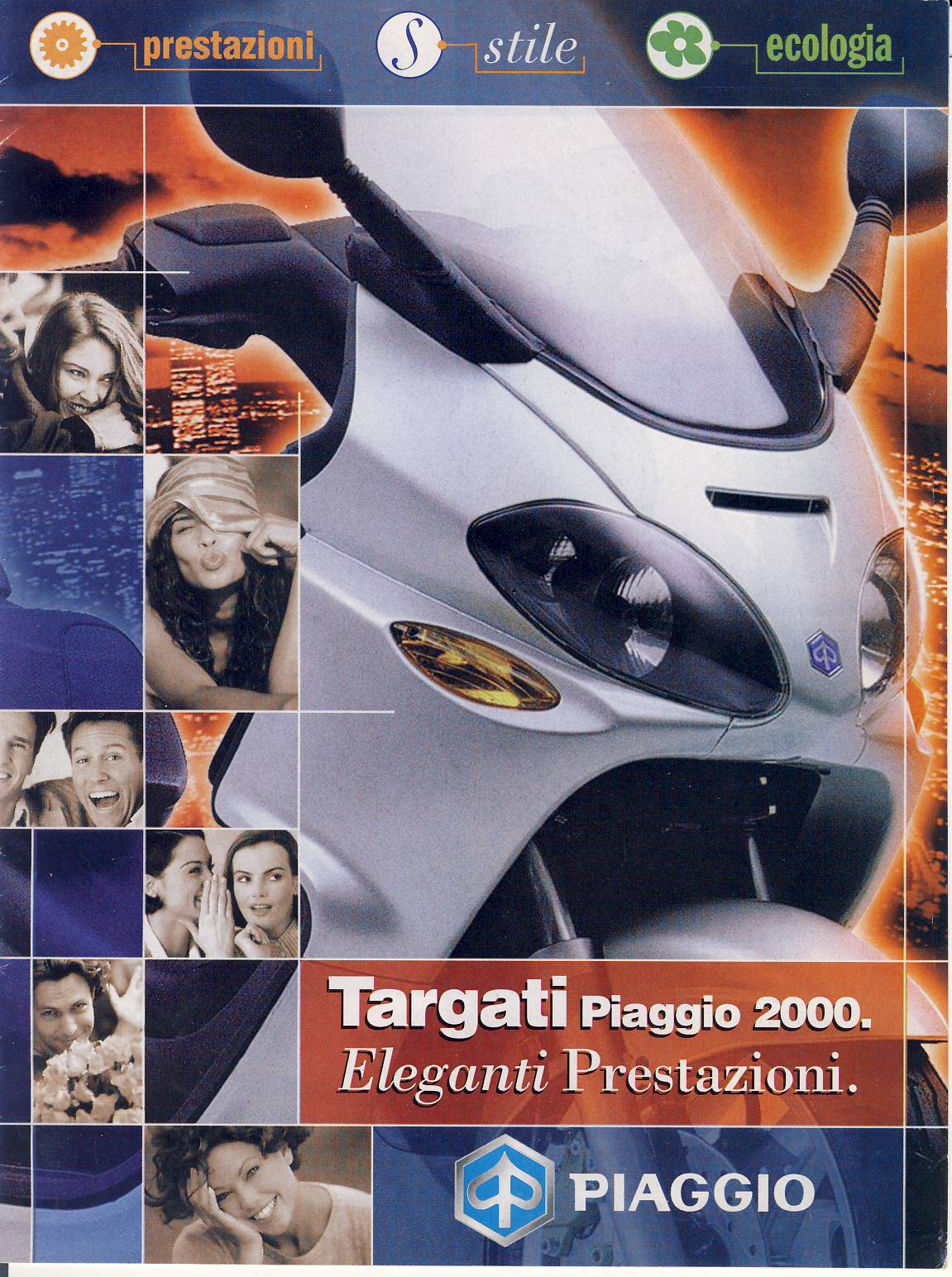 2000 TARGATI PIAGGIO Scooters Brochure (Italian Language) ref103081