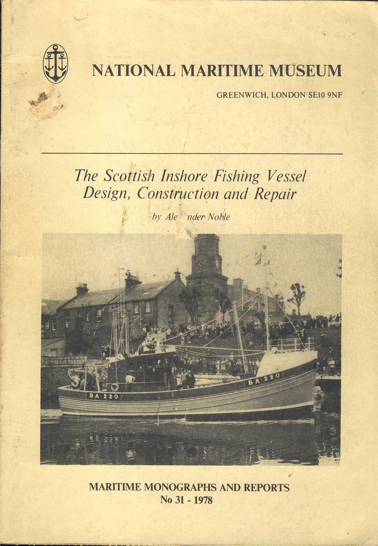 1978 National Maritime Museum Scottish Inshore Fishing Vessel Design Construction & Repair ref102658