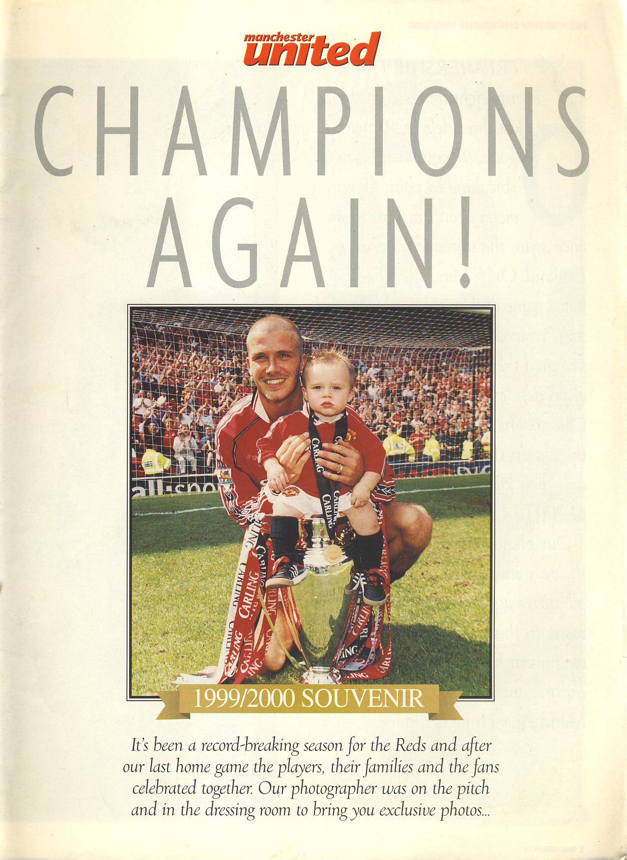 Manchester United CHAMPIONS AGAIN! 1999/2000 Souvenir magazine ref102663
