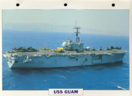 USS GUAM 1964 Amphibious assault US Navy Ship Photo Info Card refA2
