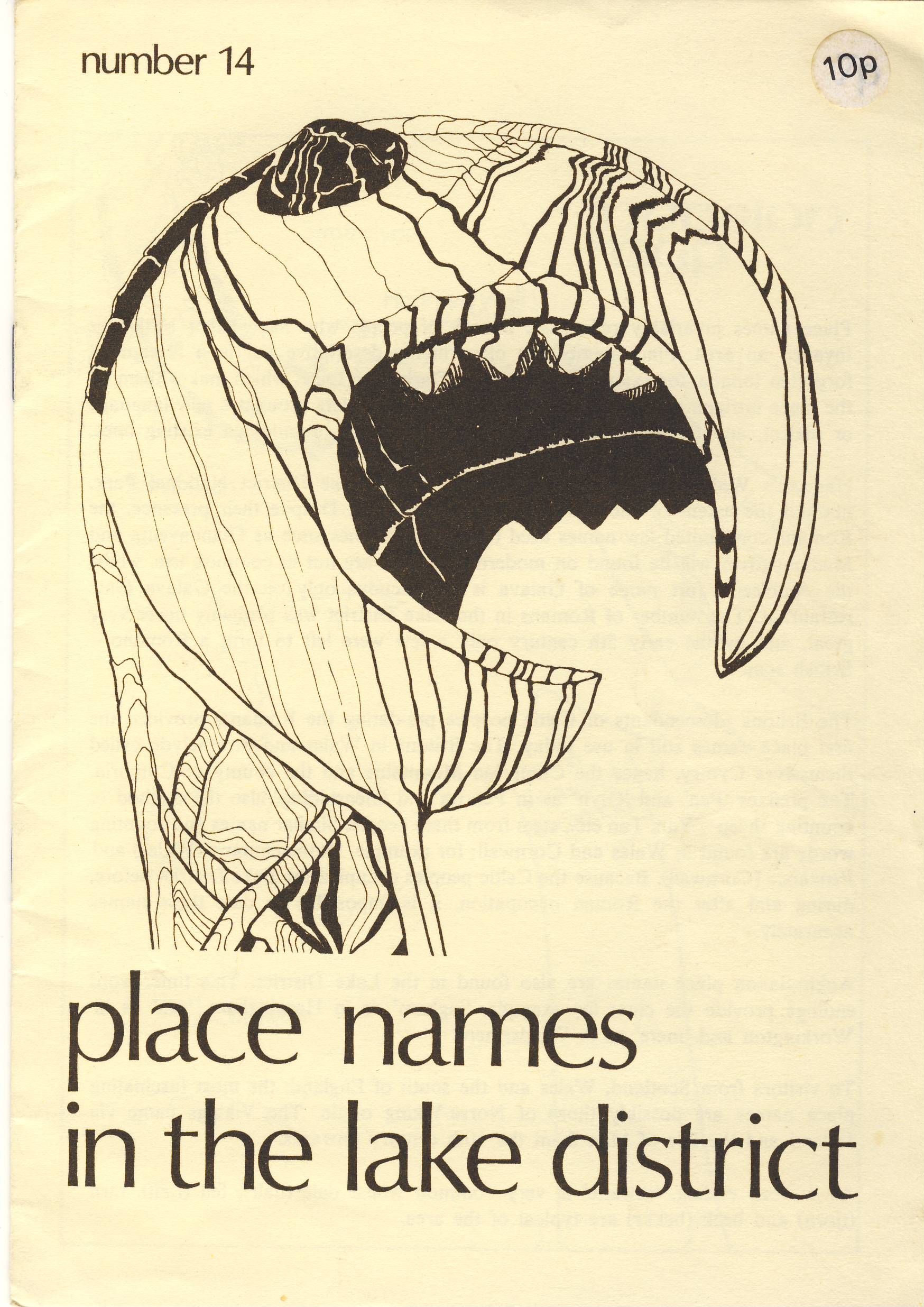 1977 Place names in the Lake District number 14 vintage booklet ref101710