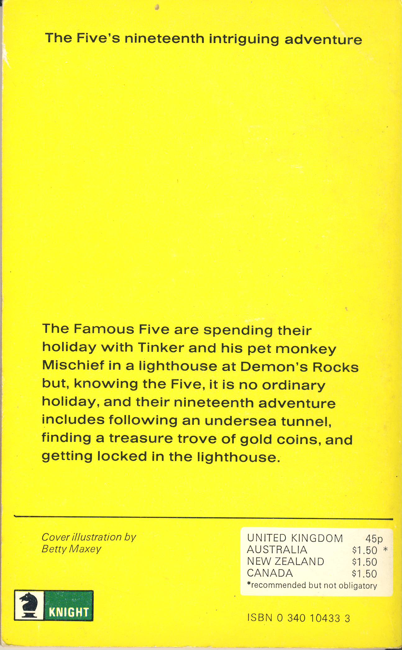 The Famous Five GO TO DEMON'S ROCKS 1976 Enid Blyton vintage paperback book - Image 2