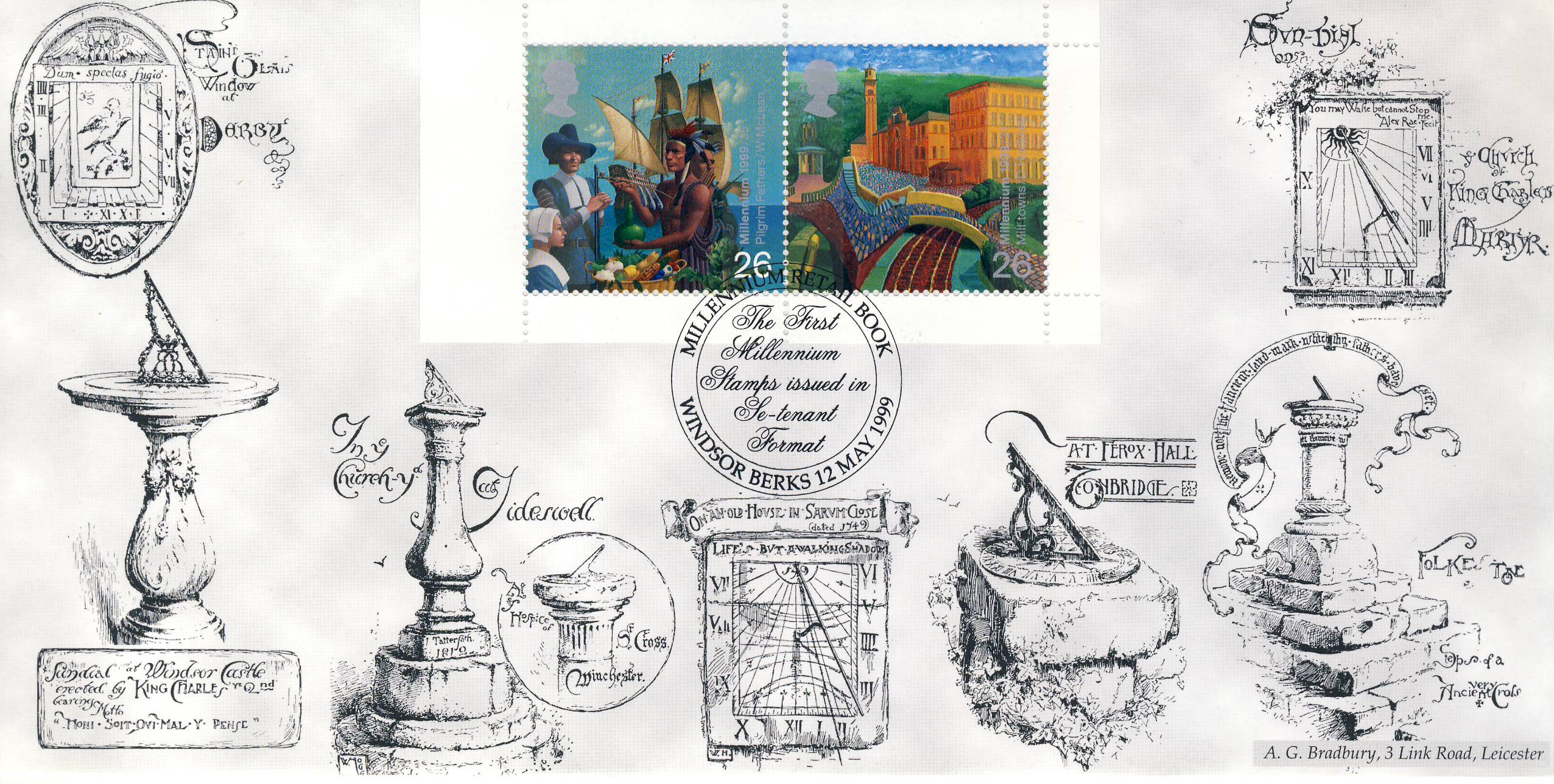 Millennium Retail Book Windsor Berks 1999 Limited Edition cover FDC