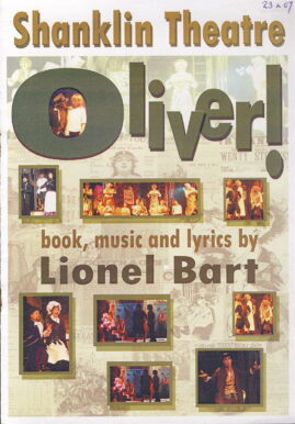 GARRIE HARVEY 2007 OLIVER Shanklin Theatre programme / leaflet ref0062 A1