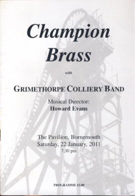 2011 Grimethorpe Colliery Band Pavilion Bournemouth Theatre programme ref0063 A1