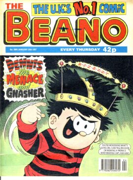 1997 January 25th BEANO vintage comic Good Gift Christmas Present Birthday Anniversary ref219