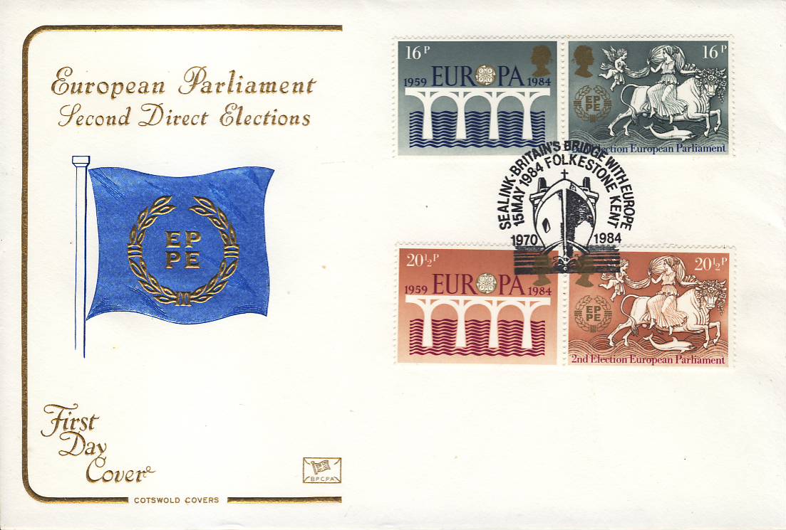 1984 Europa SEALINK Folkstone FDC Cotswold Stamp Cover refG103