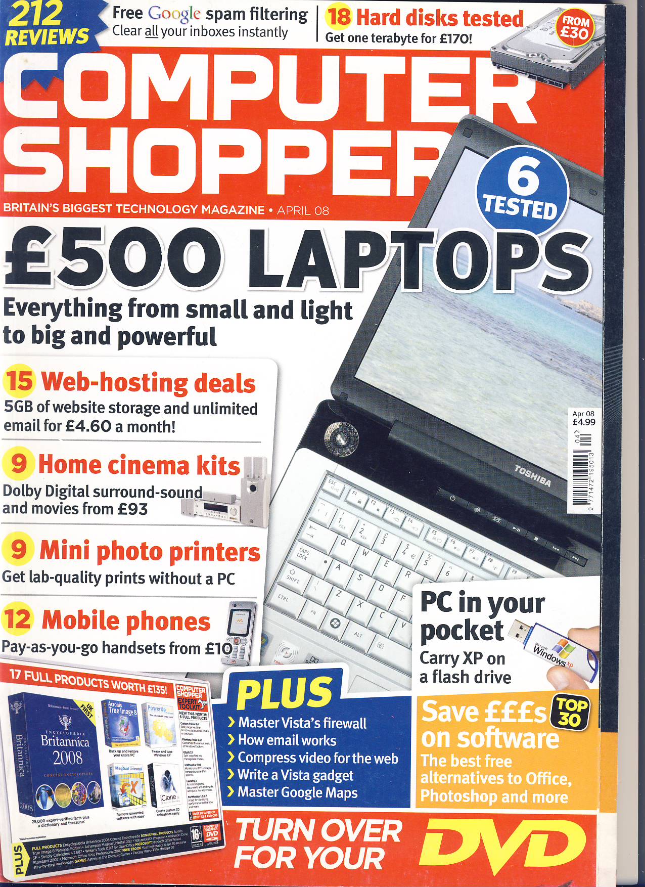 April 2008 Computer Shopper Technology magazine ref101722