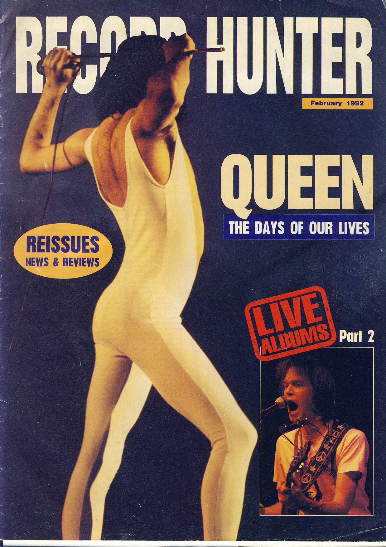 February 1992 RECORD HUNTER with QUEEN Freddy Mercury feature 24 page magazine ref101740