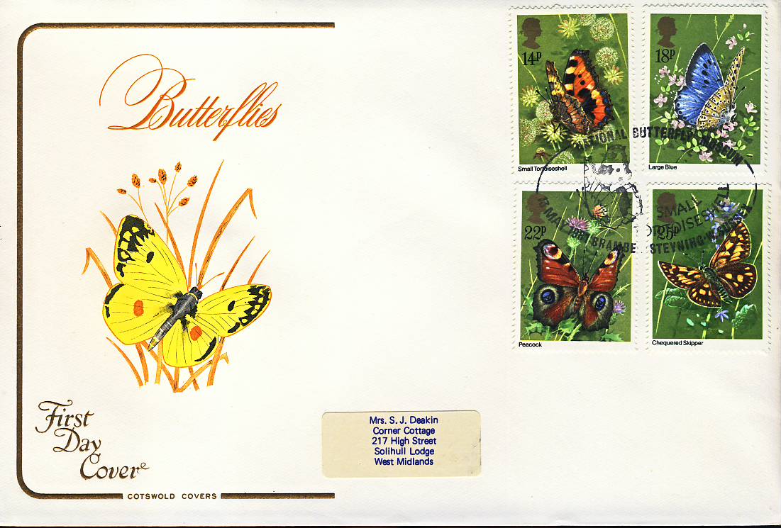 1981-05-13 Butterflies Stamps FDC Cotswold Cover refH123