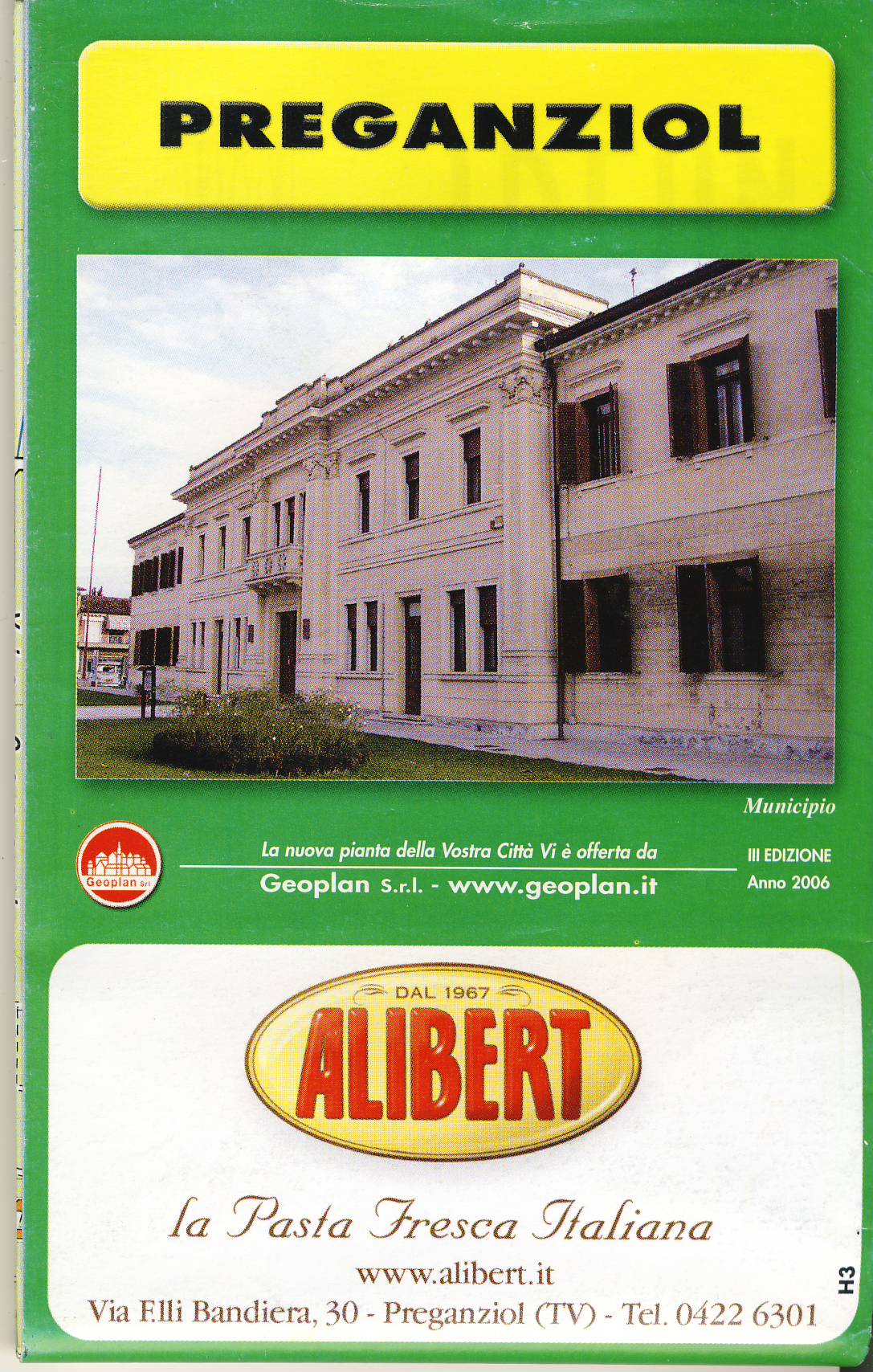 2006 PREGANZIOL ALIBERT Gioplan Italia vintage fold out map ref102209