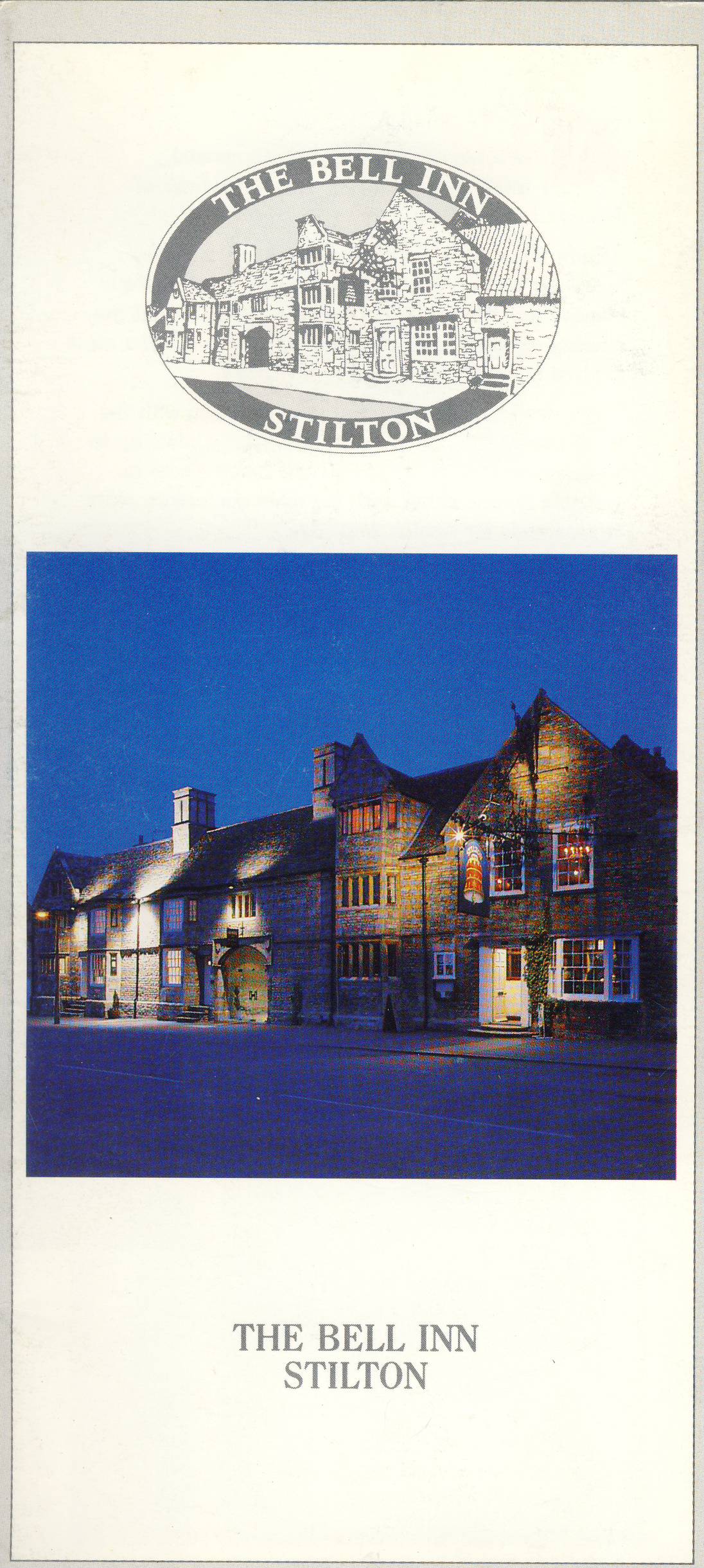 The Bell Inn STILTON vintage tri-fold out brochure / leaflet ref102218
