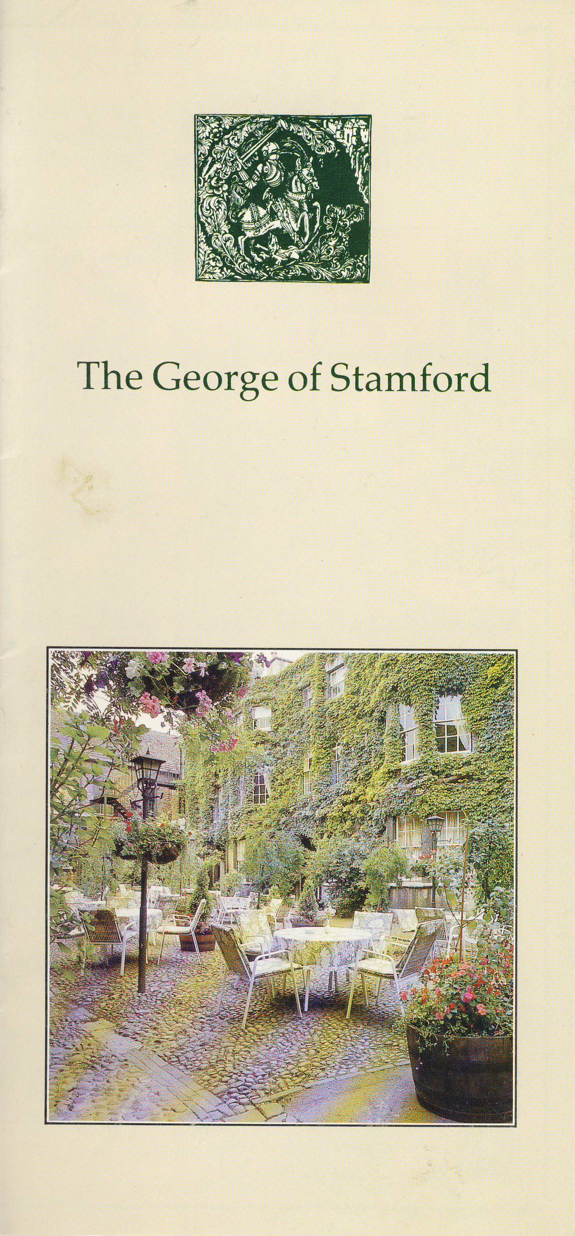 1991 The George of Stamford vintage fold out brochure map ref102227