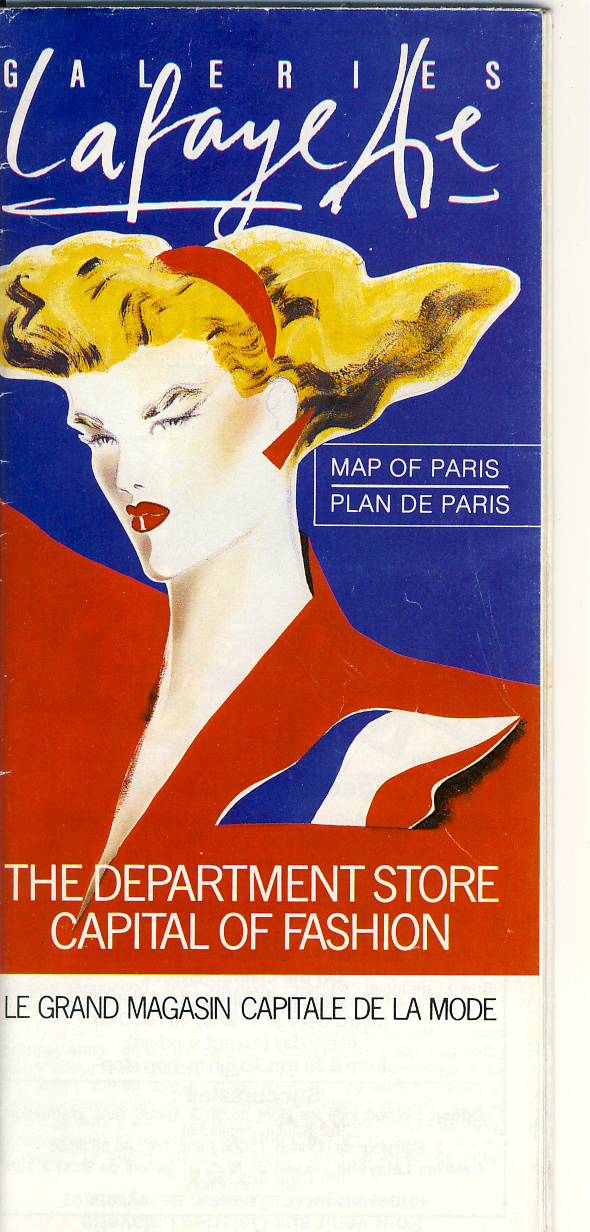 1988 Galaries Lafayette PARIS brochure / map ref102403 A1