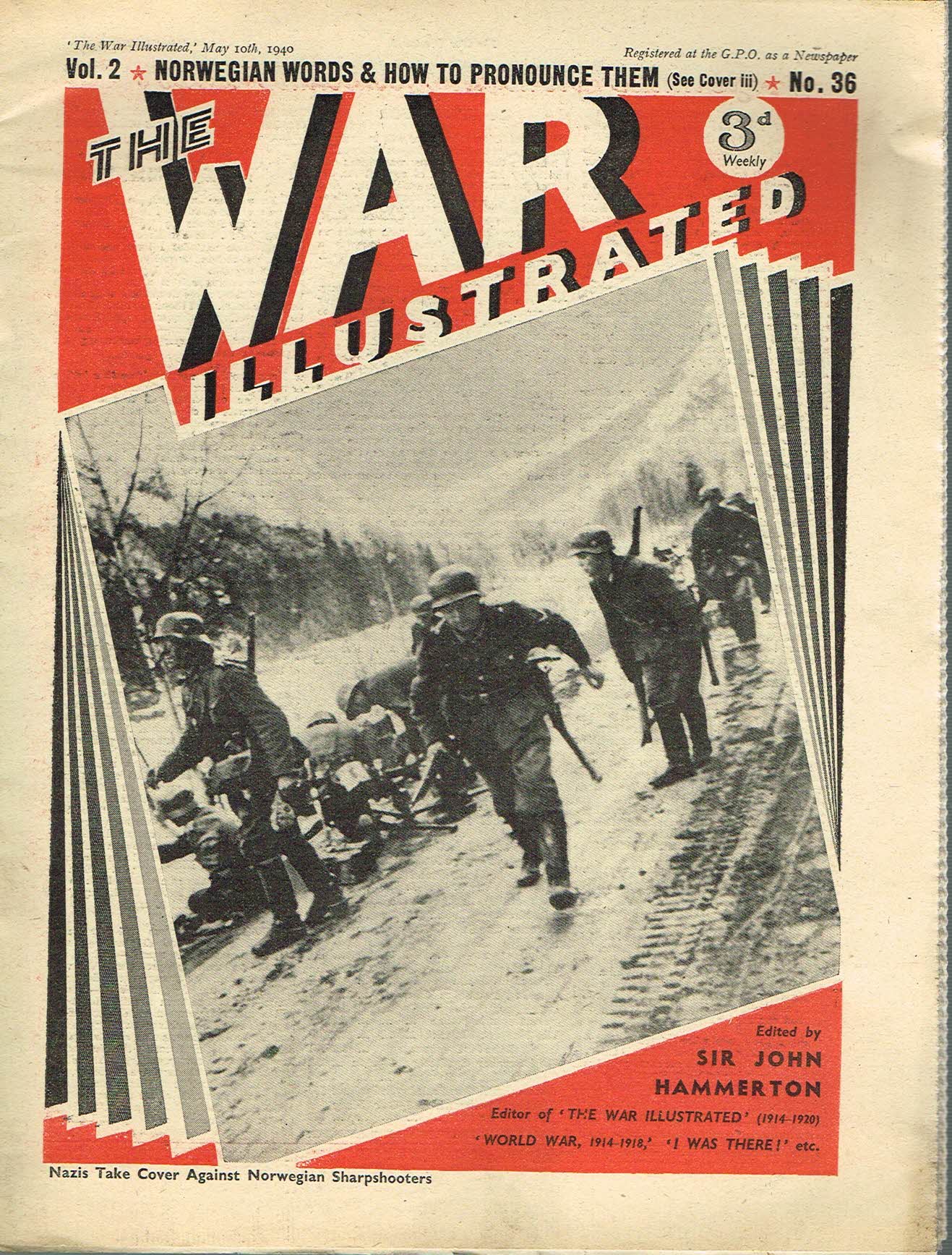 The War Illustrated May 10th 1940 newspaper Vol.2 No.36 history projects, teaching material Ref03