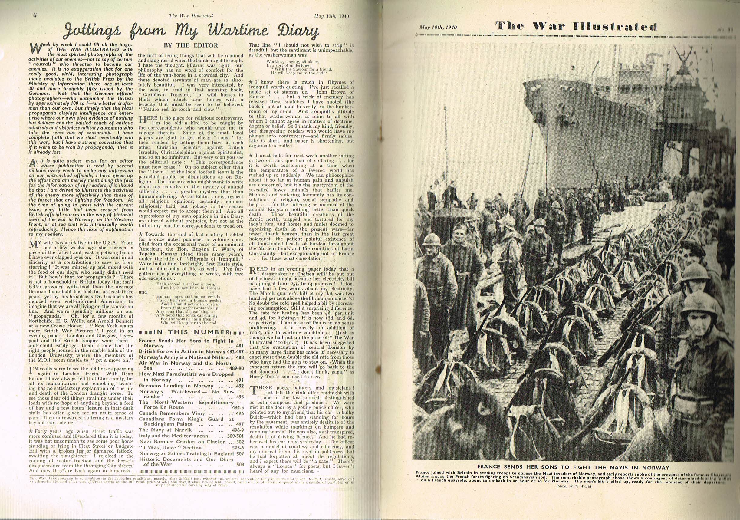 The War Illustrated May 10th 1940 newspaper Vol.2 No.36 history projects, teaching material Ref03 - Image 2