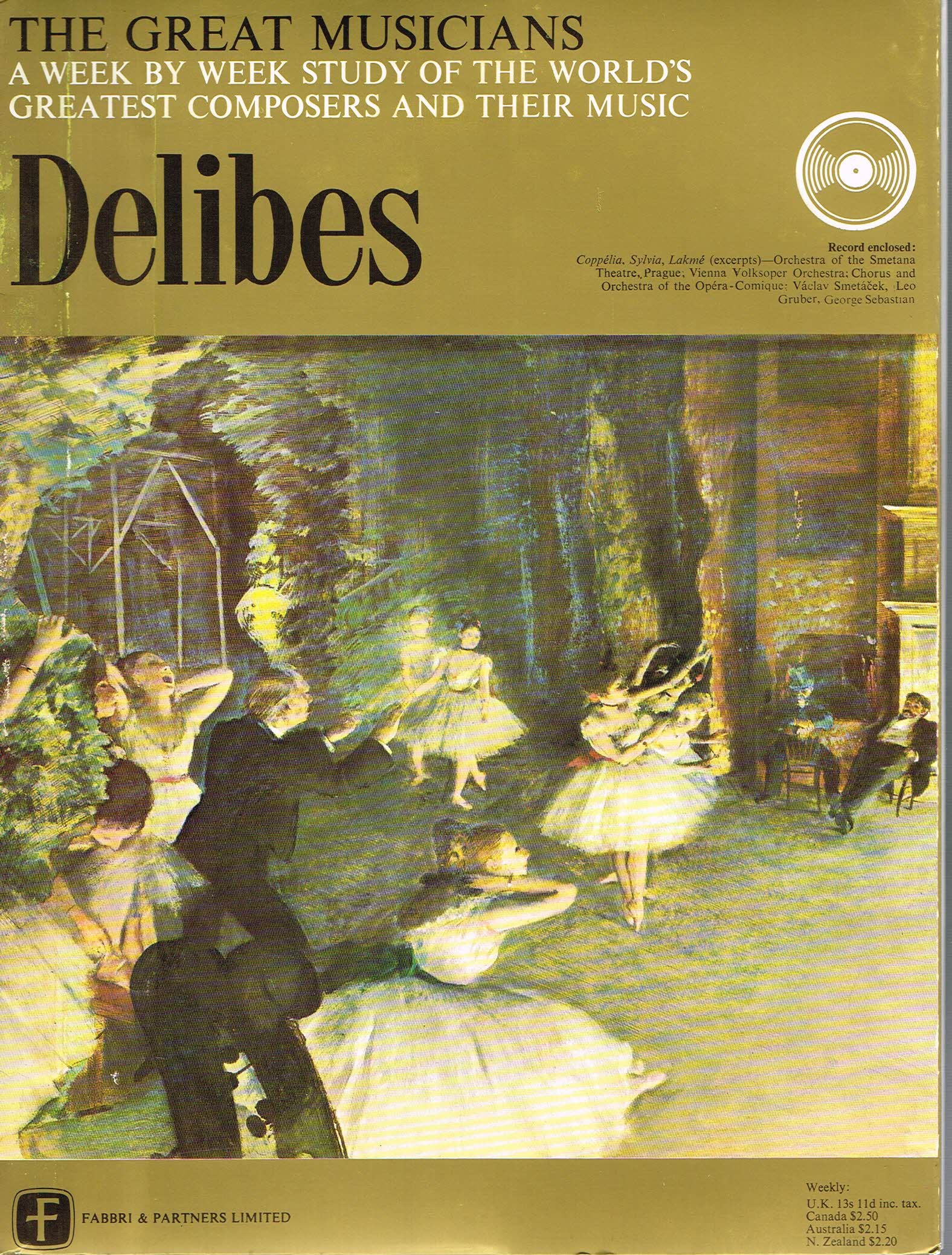 The Great Musicians DELIBES 10" LP & Magazine Fabrri & Partners ref13 (1)