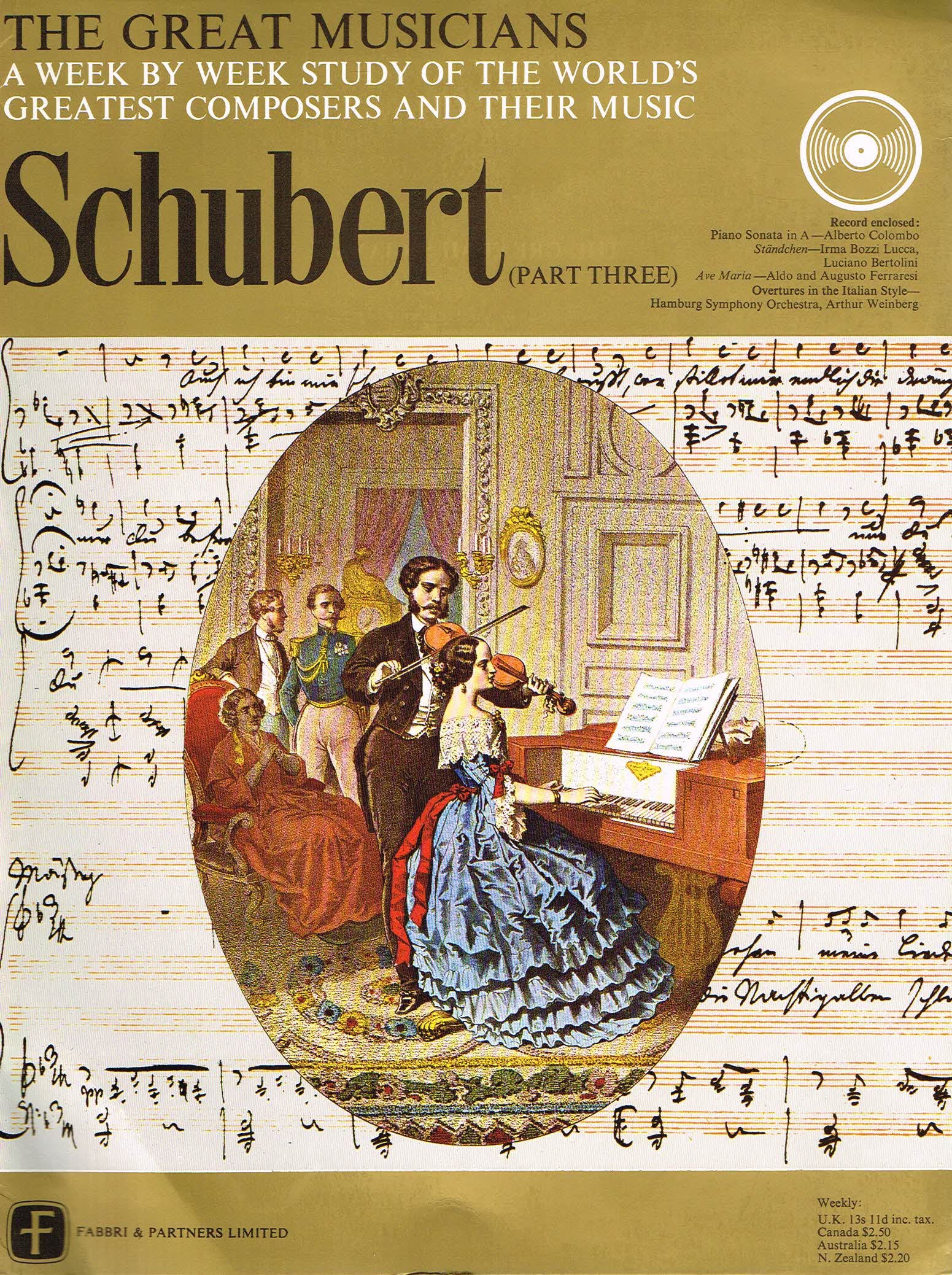 The Great Musicians SCHUBERT (part three) 10" LP & Magazine Fabrri & Partners ref18 (1)