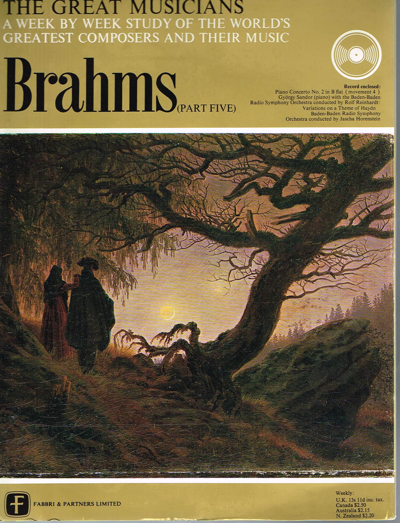 The Great Musicians BRAHMS (part five) 10" LP & Magazine Fabrri & Partners ref27 (1)