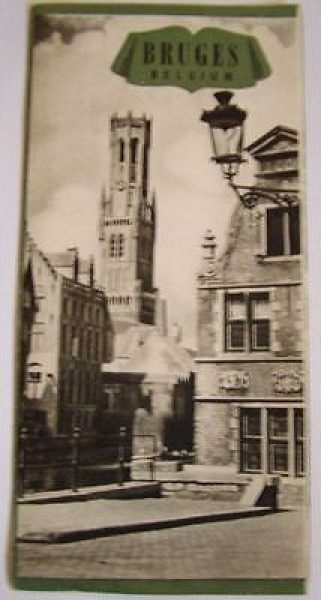 Antique Leaflet Brochure for BRUGES BELGIUM eight pages undated Southport travel