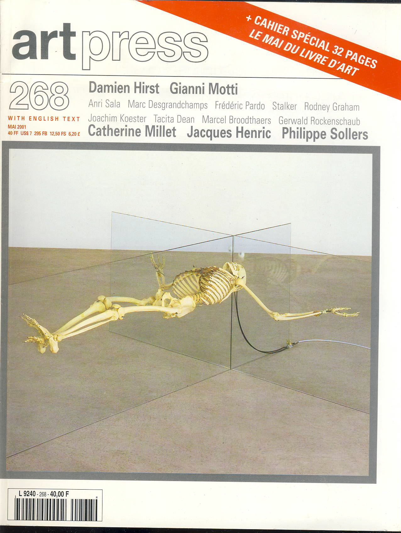 artpress magazine May 2001 Damien Hirst, Gianni Motti, Cathering Millet