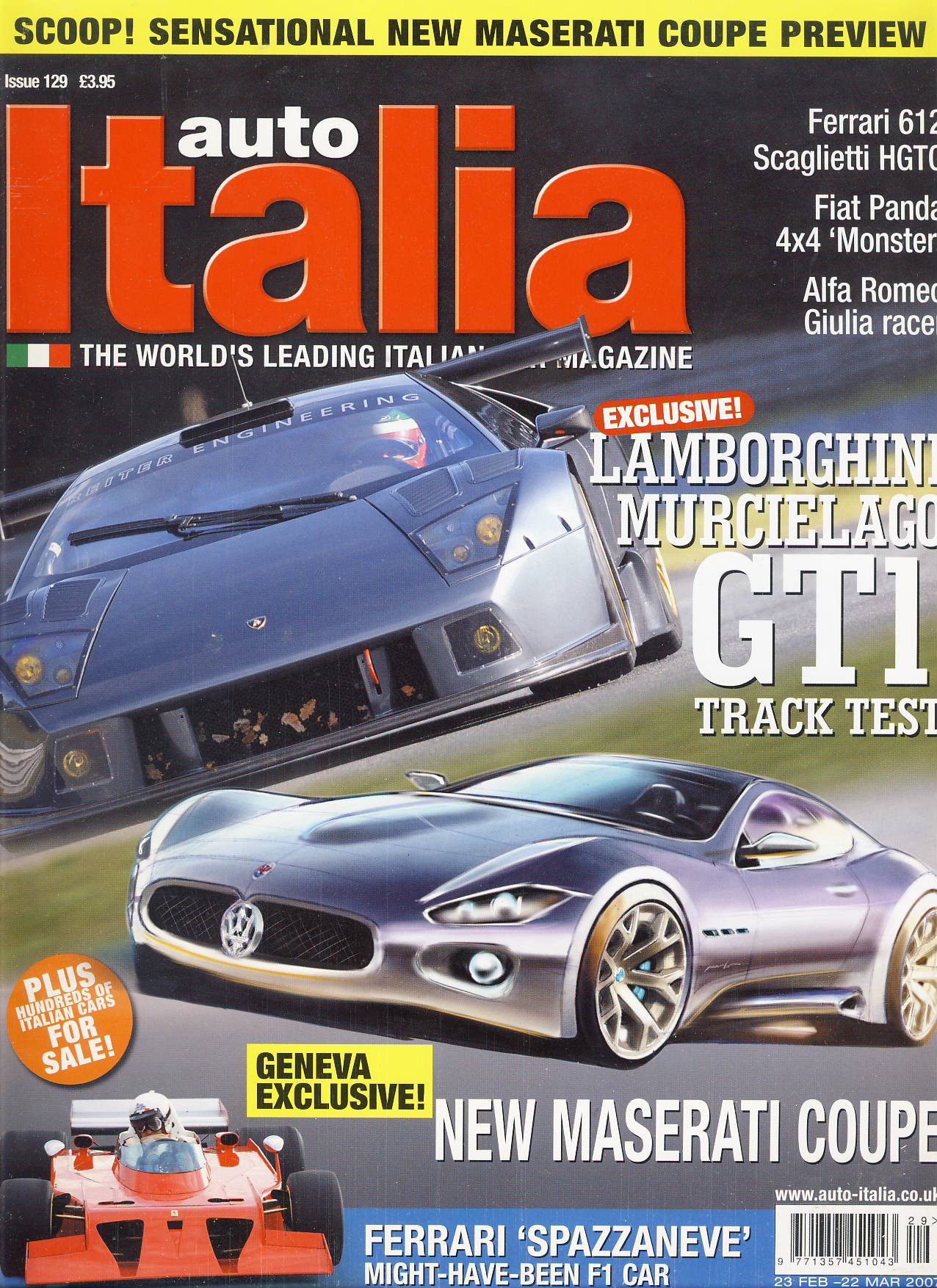 Auto Italia Car Magazine Issue 129 2007 Maserati Coupe ref652