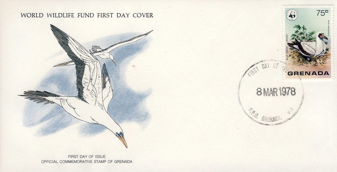 Broad-Winged Hawk bird GRENADA 1978 Stamp World Wildlife Fund First Day Cover FDC refWWF62
