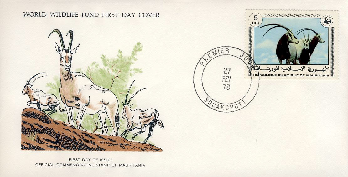 The Barbary Sheep Sahara Desert MAURITANIA NOUAKCHOTT 1978 Stamp World Wildlife Fund First Day Cover FDC refWWF69