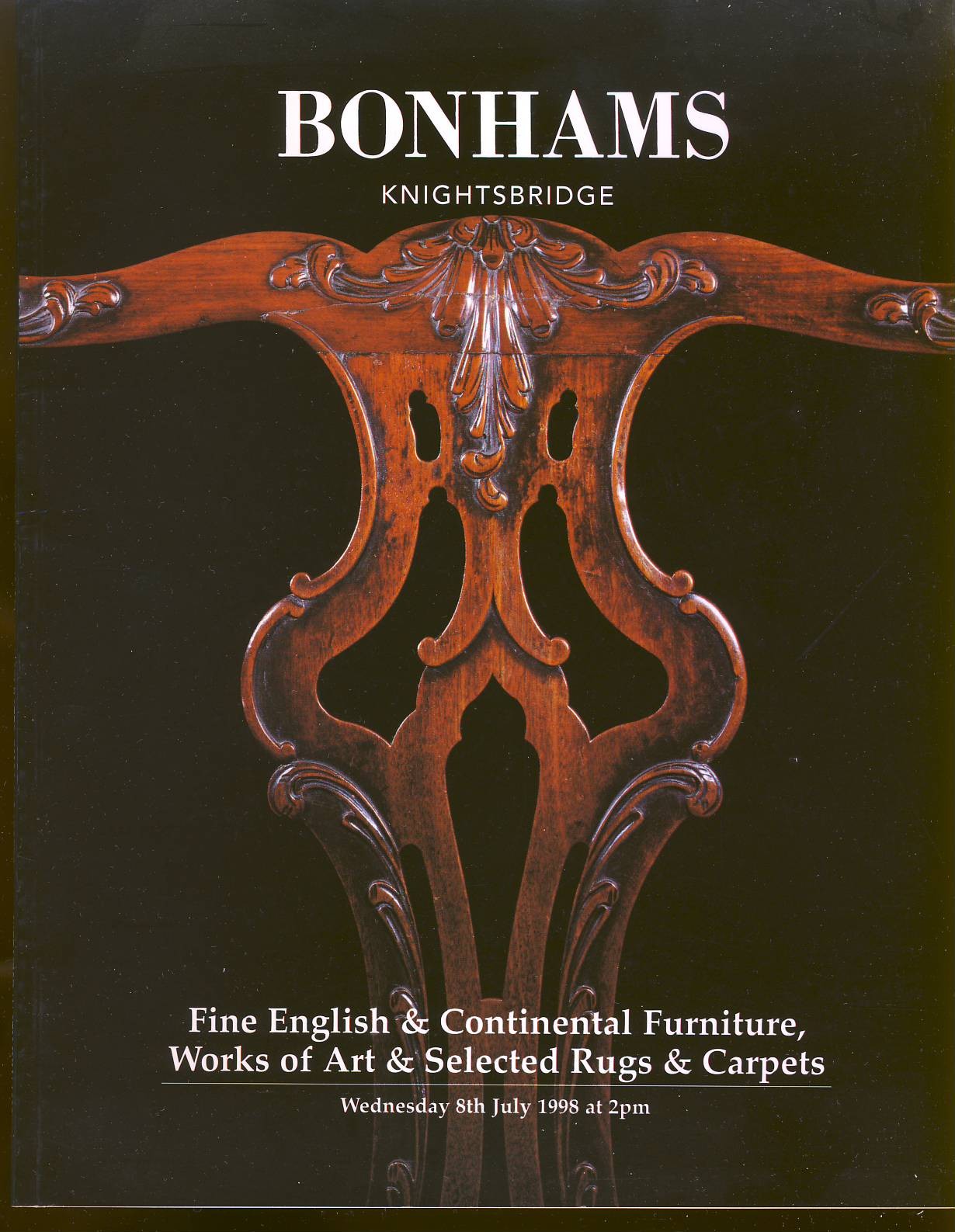 BONHAMS Knightsbridge 1998 auction catalogue Furniture Art Rugs r1-18