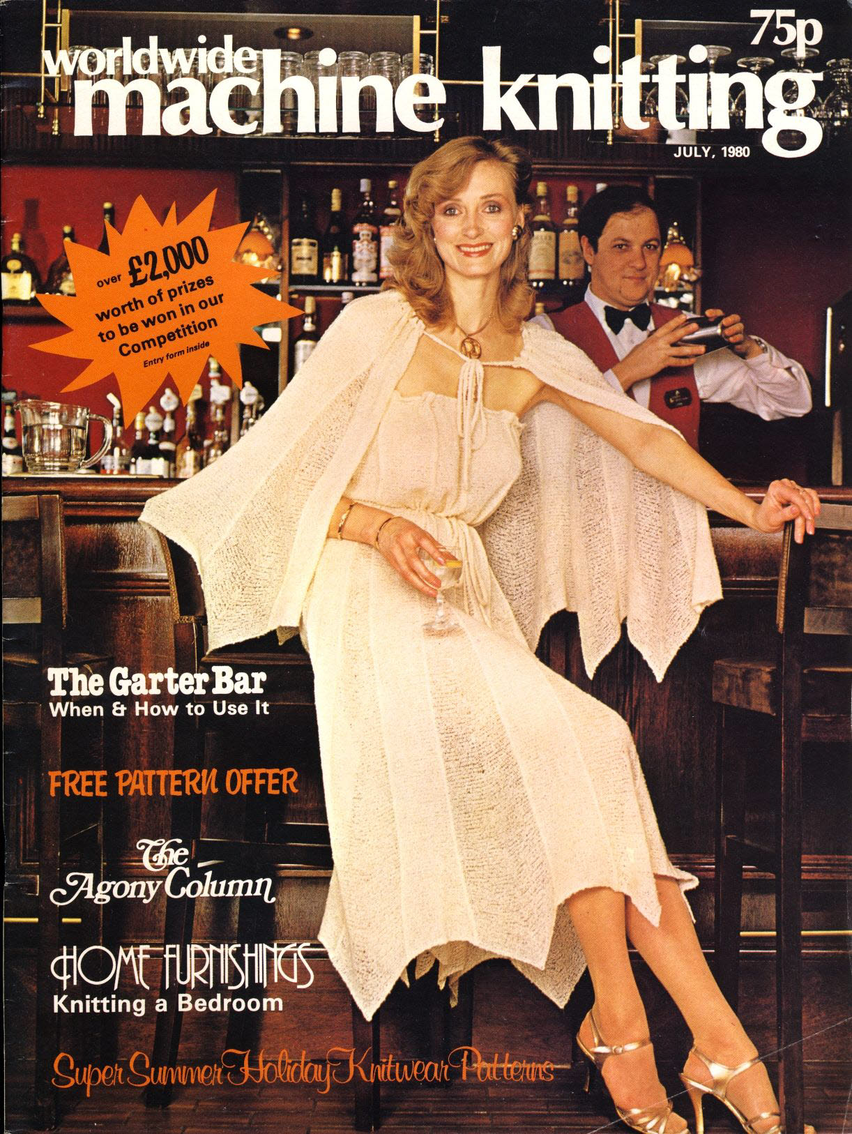 Worldwide Machine Knitting patterns magazine July 1980 56 pages refS1-059