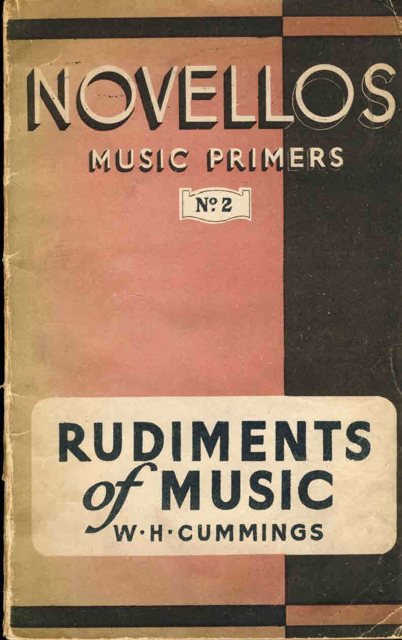 Novellos Music Primer No.2 RUDIMENTS OF MUSIC W H Cummings vintage pb book 72 pages ref91 S2 Box 4