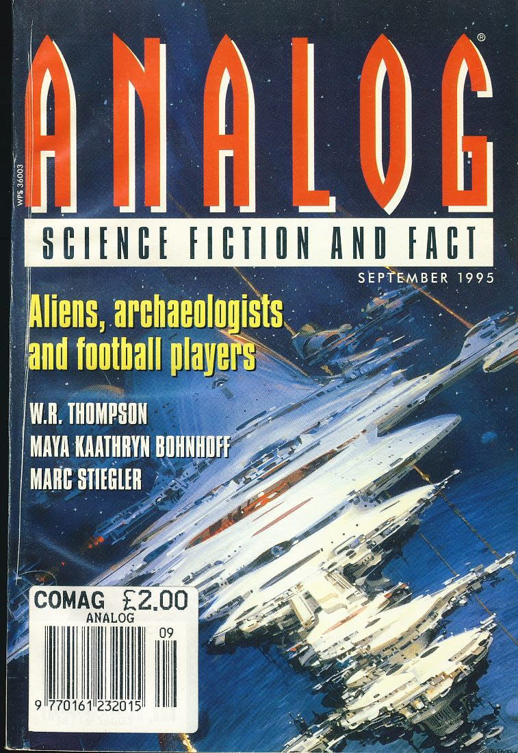 ANALOG Science Fiction & Fact Sept 1995 Aliens, archaelologists & football players ref100044