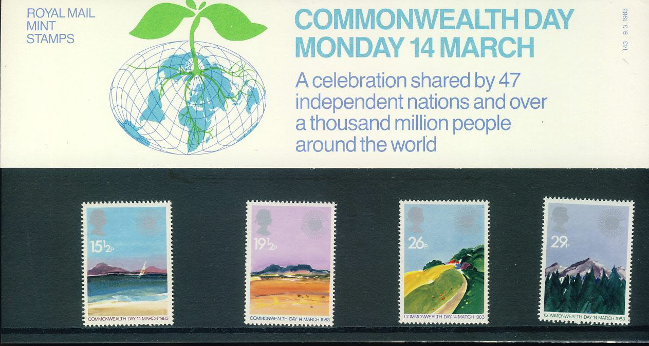 14th March 1983 Commonweath Day mint stamps presentation pack refd3203