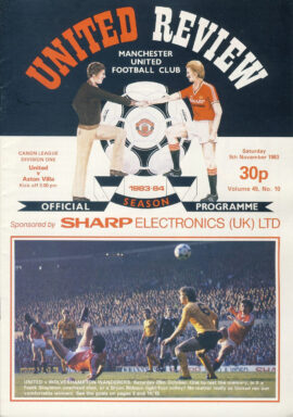 5th November 1983 Manchester Utd v Aston Villa Official Programme refB101020