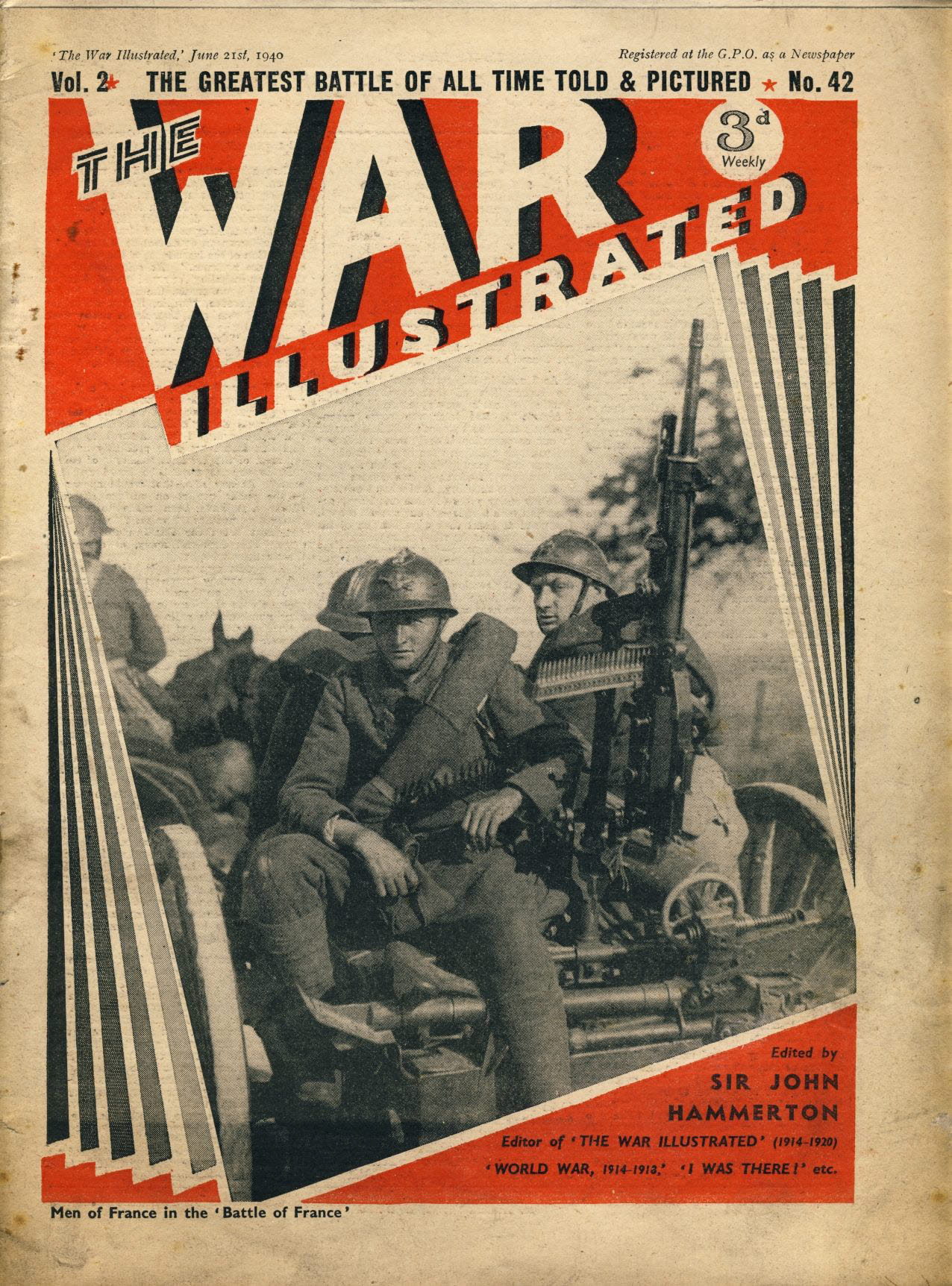 The War Illustrated June 21st 1940 newspaper Vol.2 No.42 history teaching research projects materials Ref95