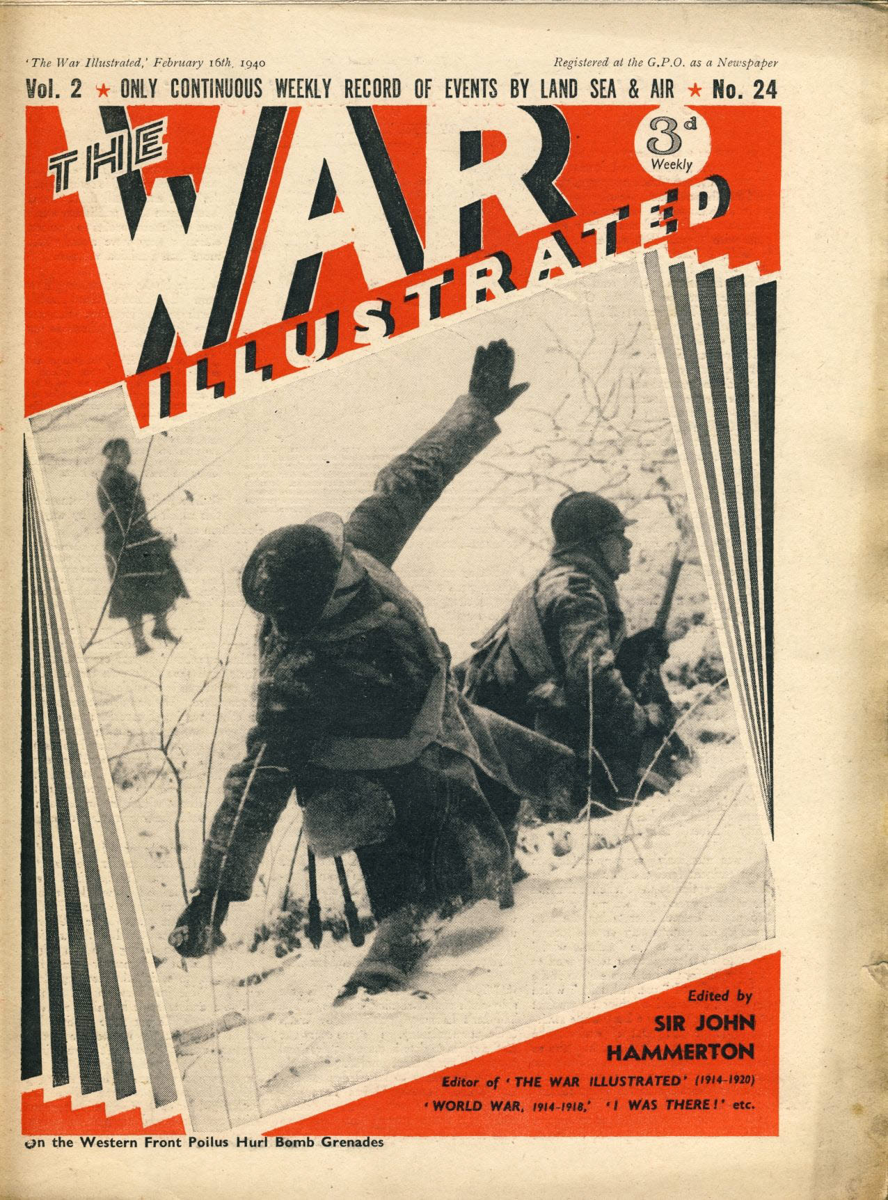The War Illustrated February 16th 1940 newspaper Vol.2 No.24 history teaching research projects materials Ref82