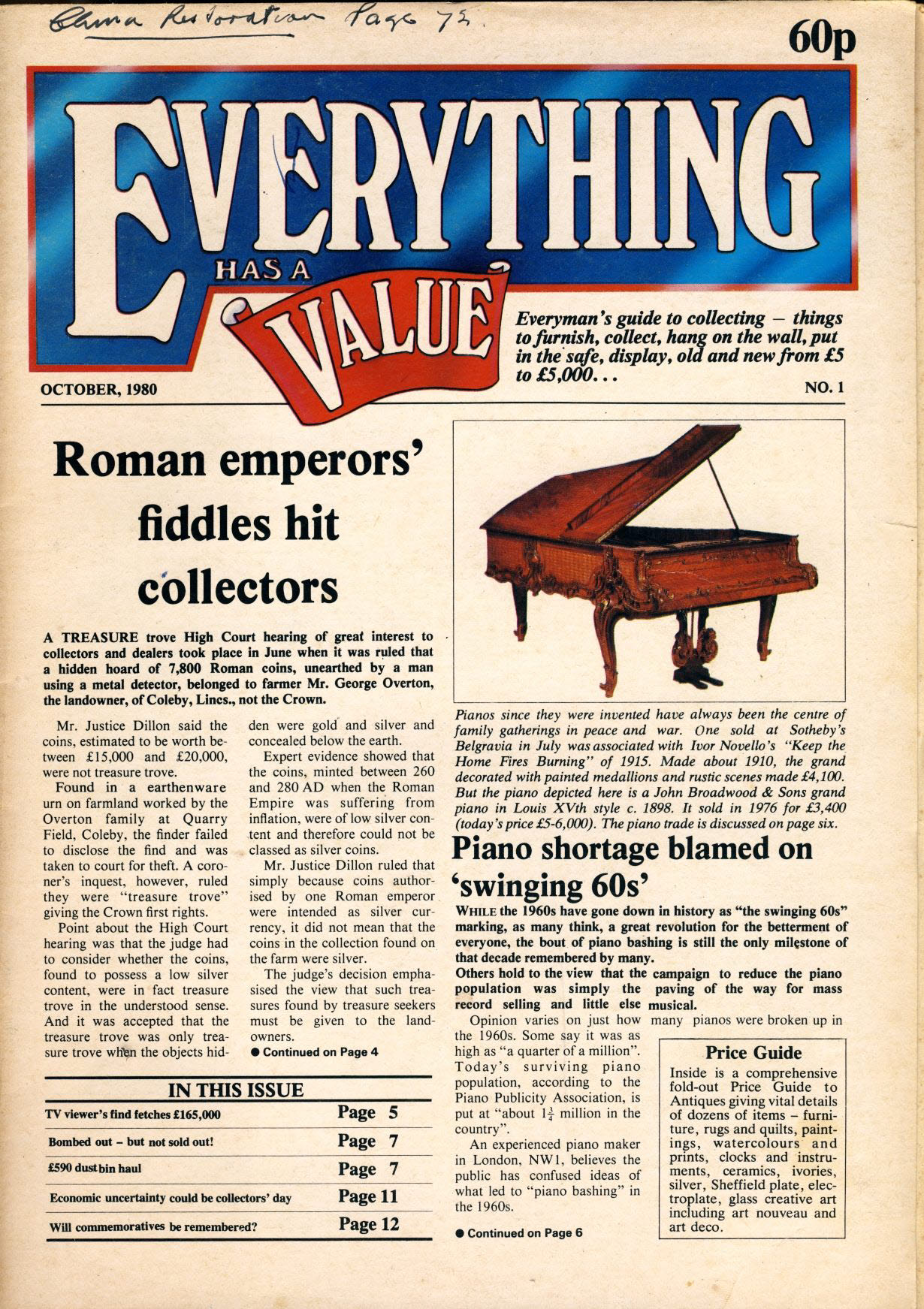 Everything Has A Value magazine Oct 1980 #1 Good reference source ref101010 S1-box2