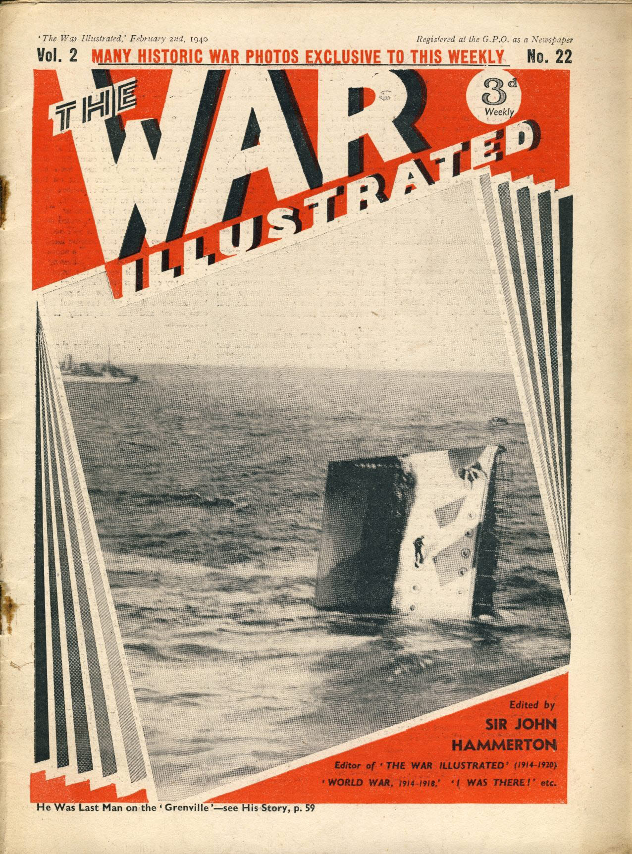 The War Illustrated February 2nd 1940 newspaper Vol.2 No.22 history teaching research projects materials Ref84