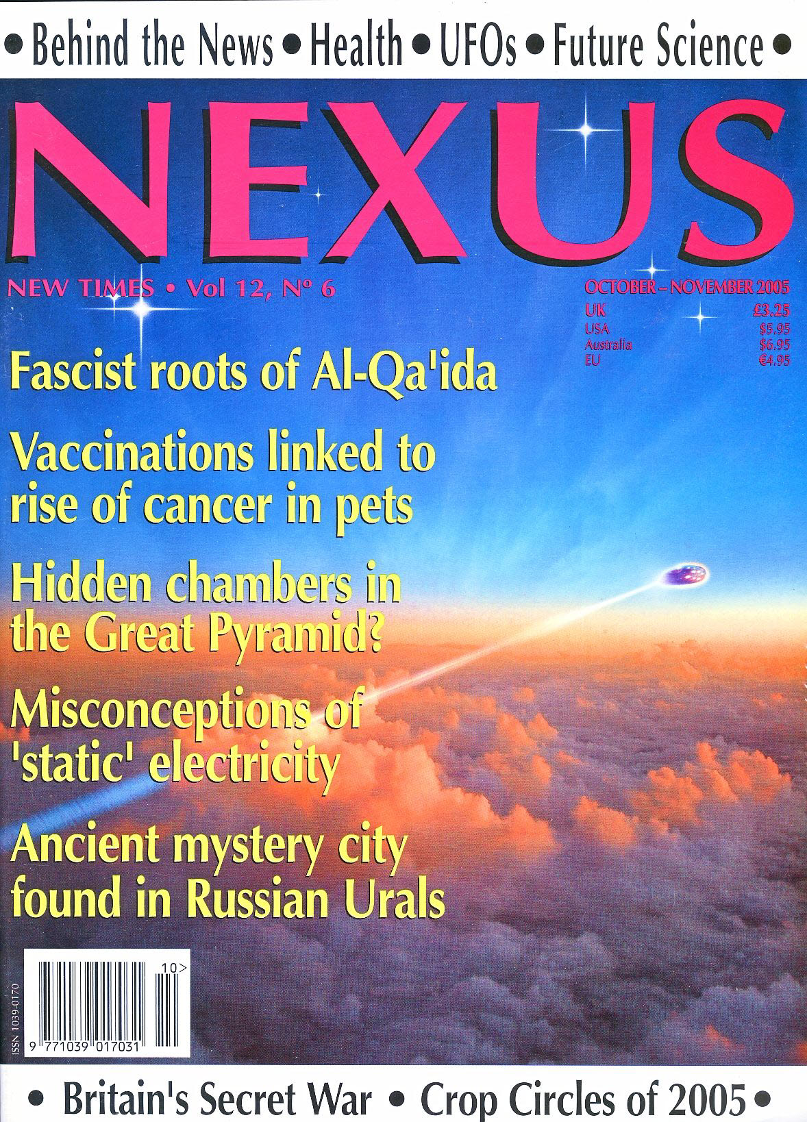 NEXUS magazine Al-Qa'ida, Great Pyramids, Russian Urals ref100861