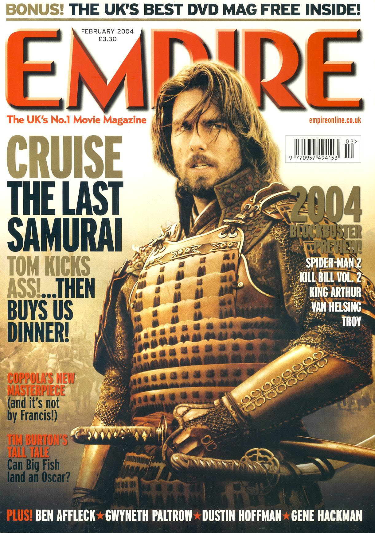 EMPIRE magazine FEB 2004 The Last Samurai Tom Cruise ref100207
