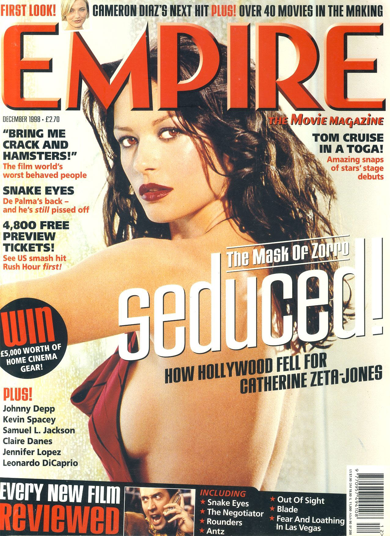 EMPIRE magazine DEC 1999 Catherine Zeta-Jones ZORRO ref100213