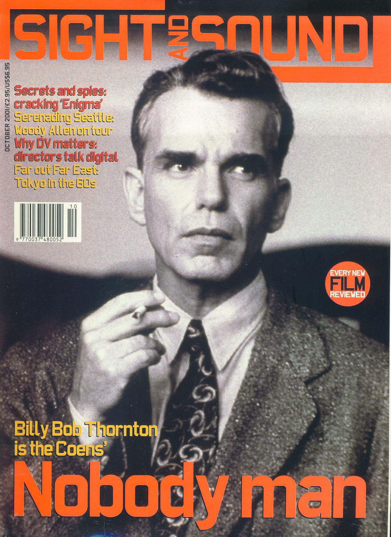 Sight & Sound Film Magazine OCT 2001 Billy Bob Thornton ref100240