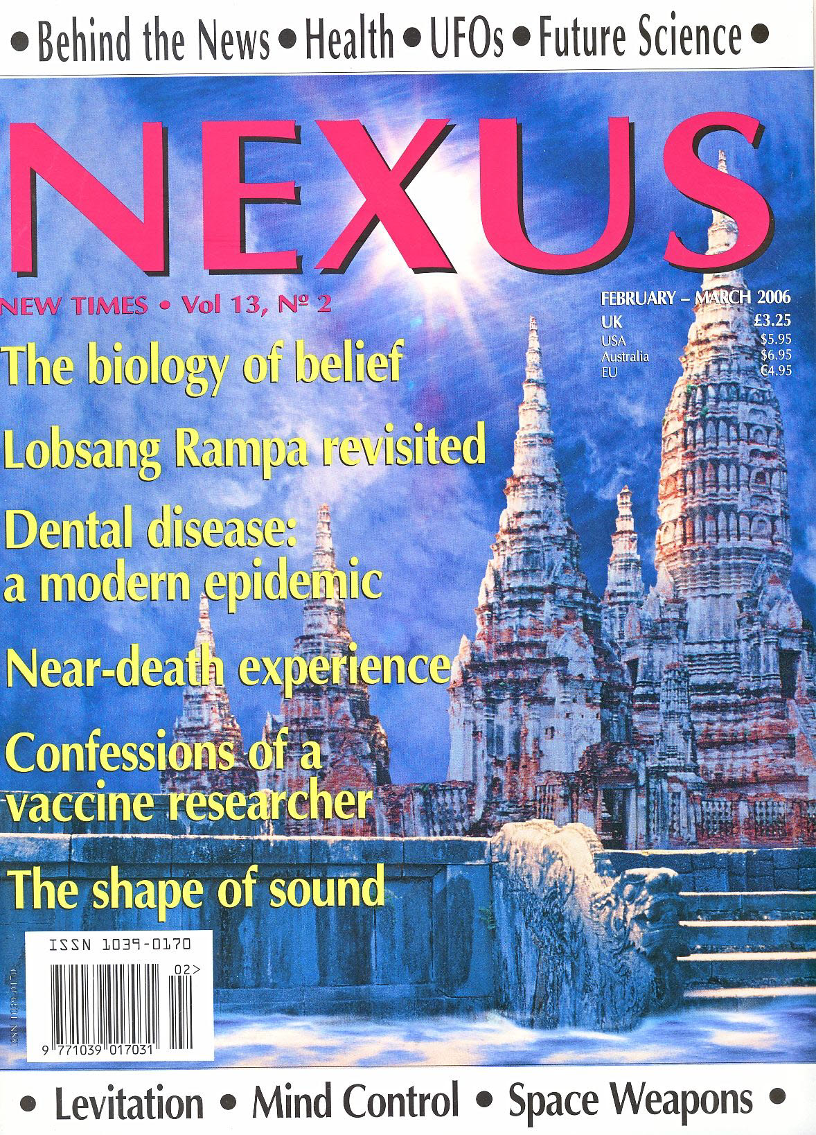 NEXUS magazine Biology of Belief, Lobsang Rampa, Dental disease ref100863